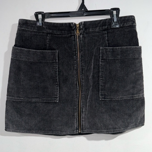 Corduroy skirt she & sky large grunge big pockets zippered front dark academia - Picture 1 of 4